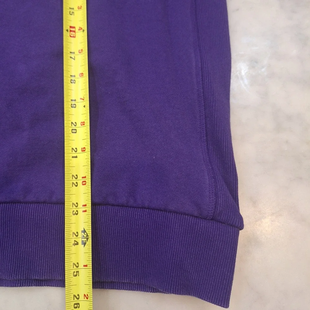 Nike LSU Tigers Sweatshirt Mens Large Purple Side Zip Crewneck Pullover NCAA